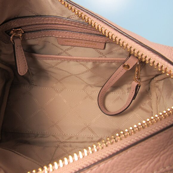 Michael Kors Lorimer Medium Pebbled Leather Satchel / Shoulder Bag, Fawn, EUC - Picture 10 of 16